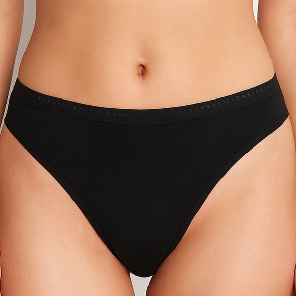 Victoria’s Secret Black Cotton Bikini Panty L Classic Everyday Intimates - Picture 1 of 9